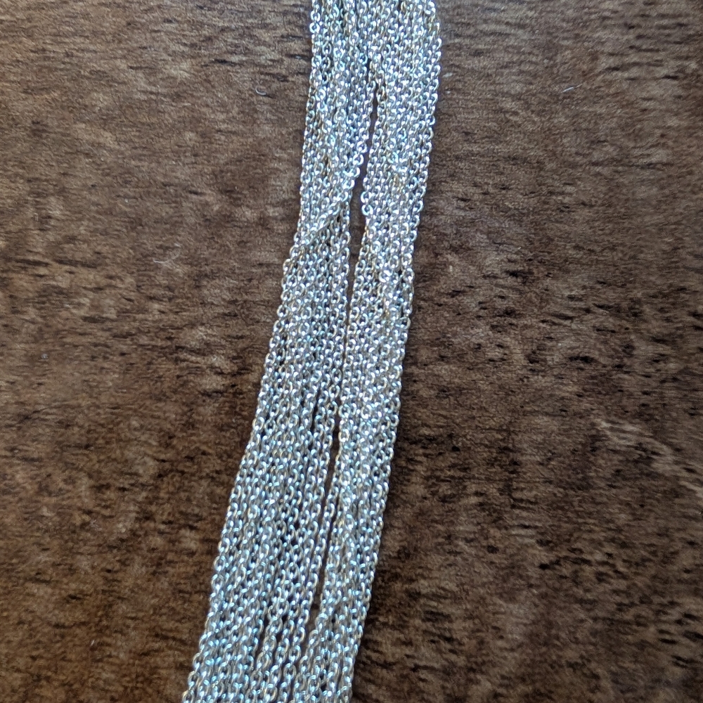 Tiffany & Co. Multistrand Mesh Sterling Silver Circle Necklace - Picture 2 of 5
